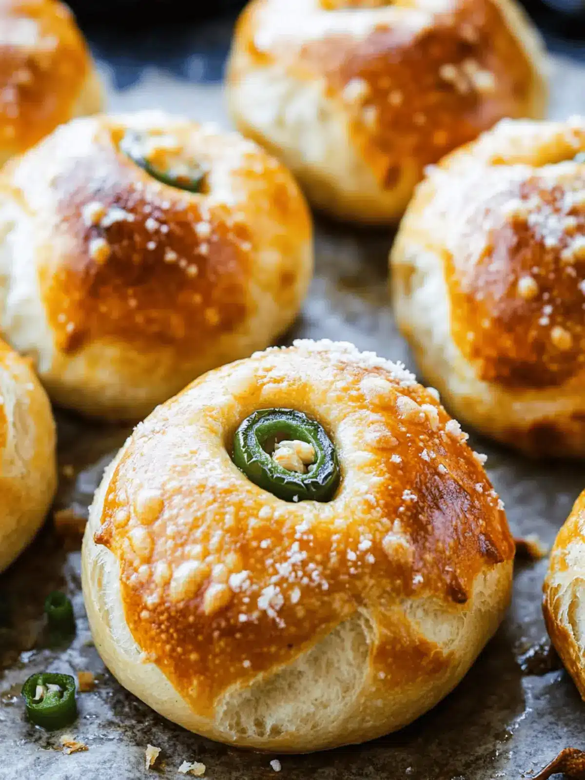 Jalapeno Popper Stuffed Pretzel Rolls