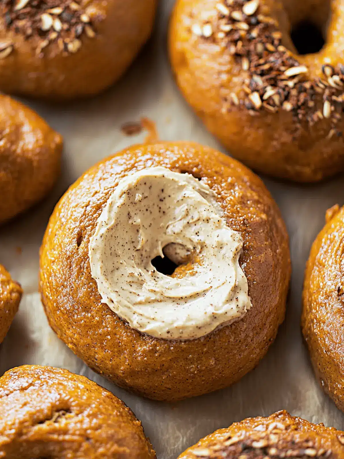 Homemade Pumpkin Bagels