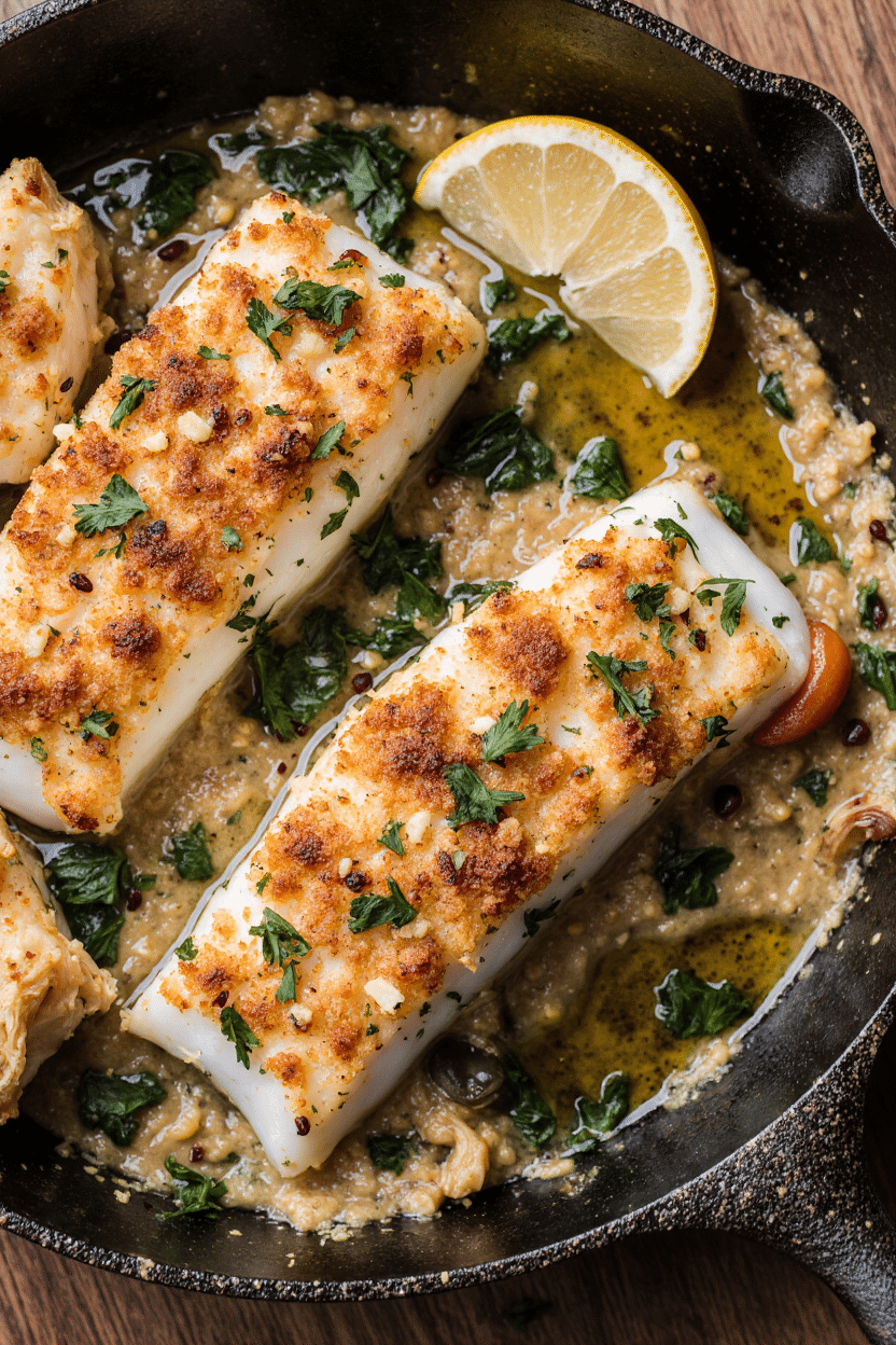Baked Cod Recipe with Lemon and Garlic