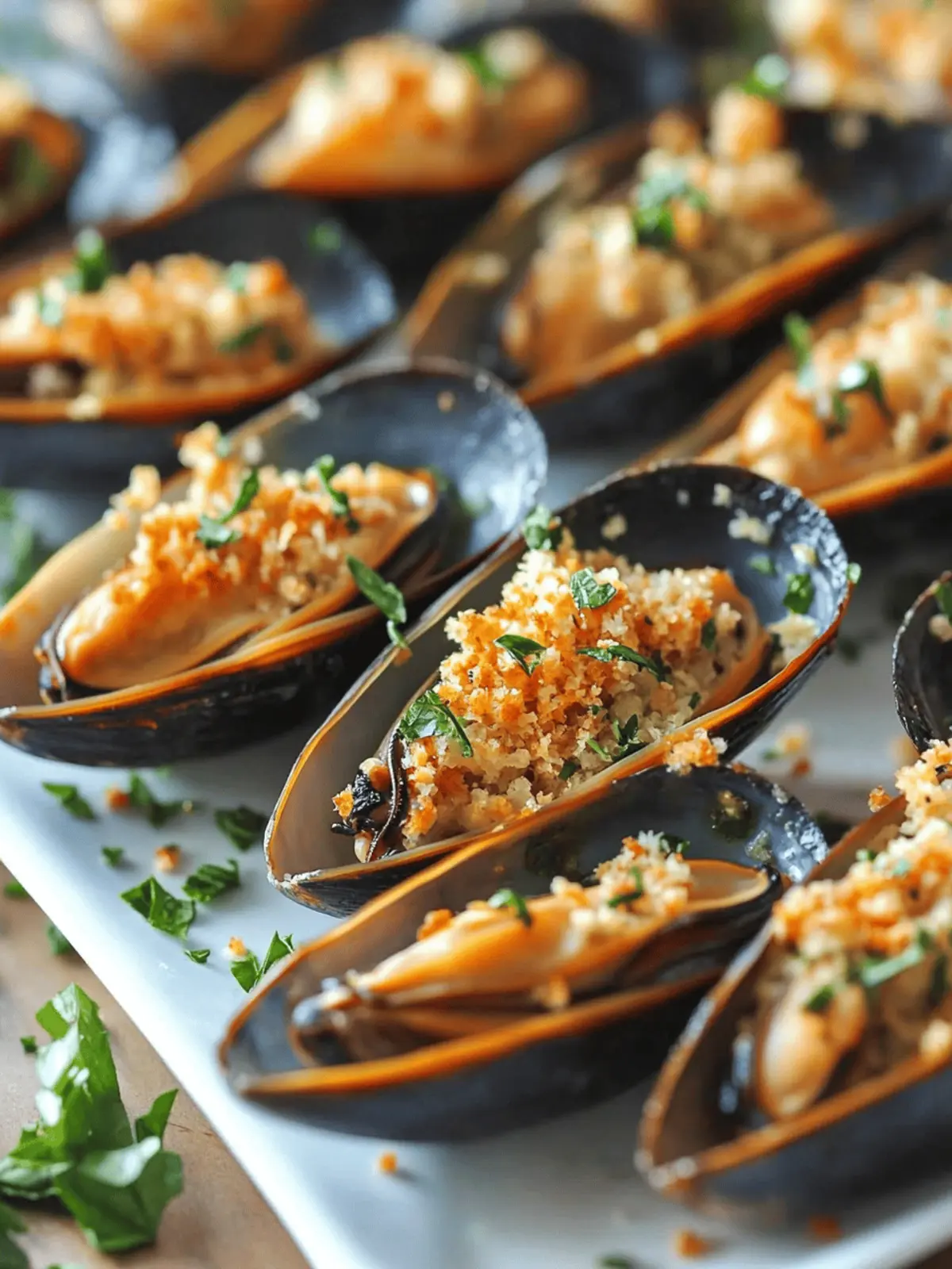 Corsican Stuffed Mussels (Moules Farcies)