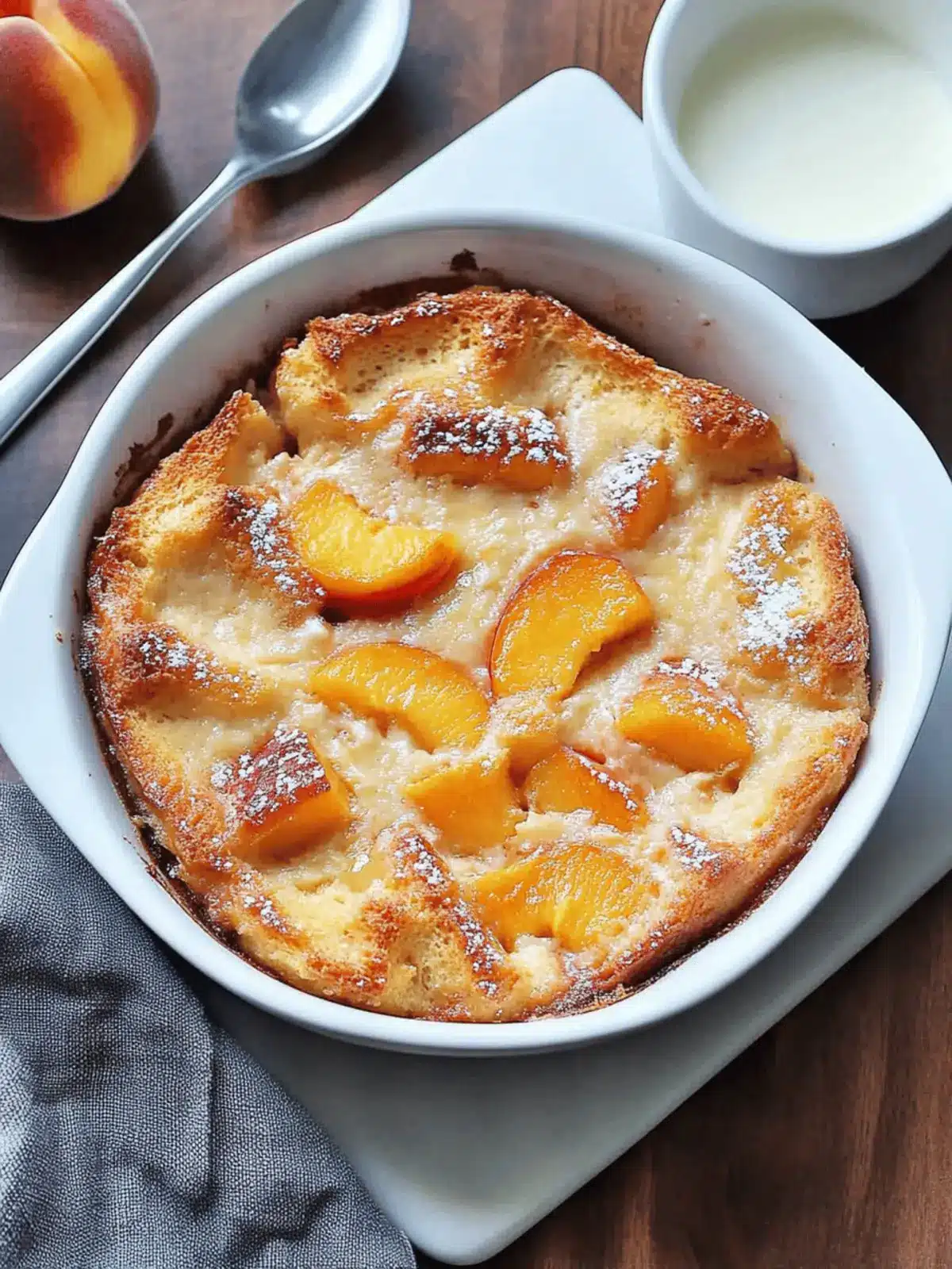 Peach Bread Pudding