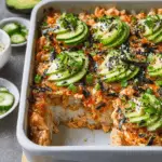Spicy Salmon Sushi Bake
