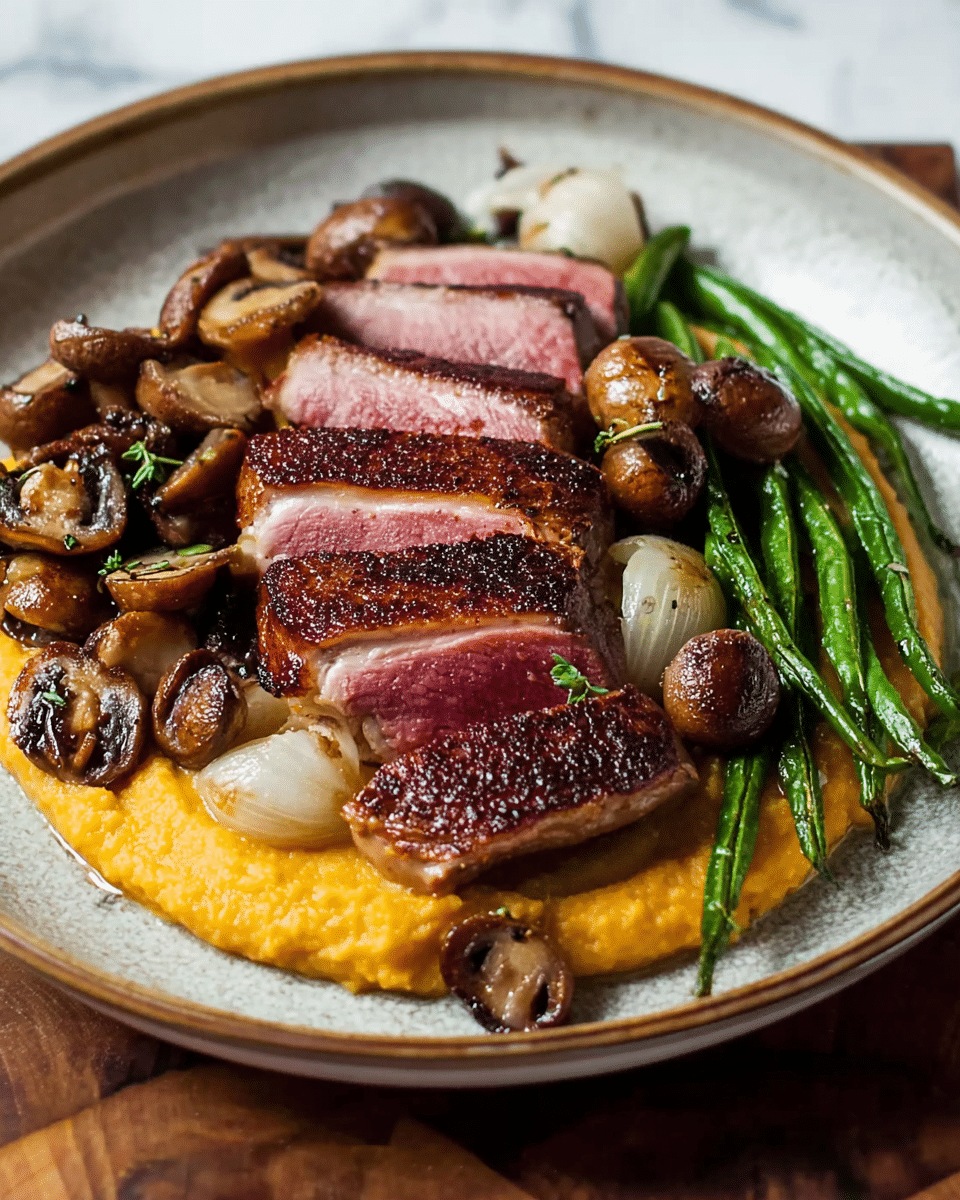 Duck Breast with Cipollini Onions