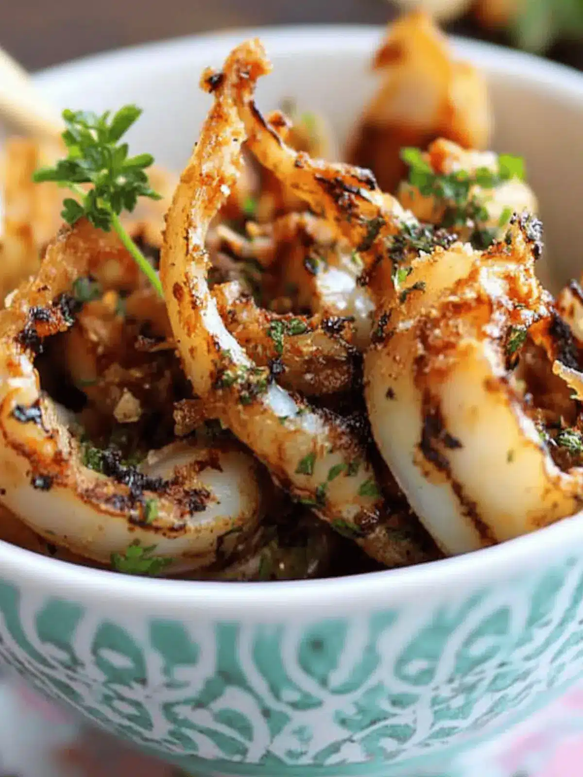 Garlic Parsley Grilled Squid Tapas