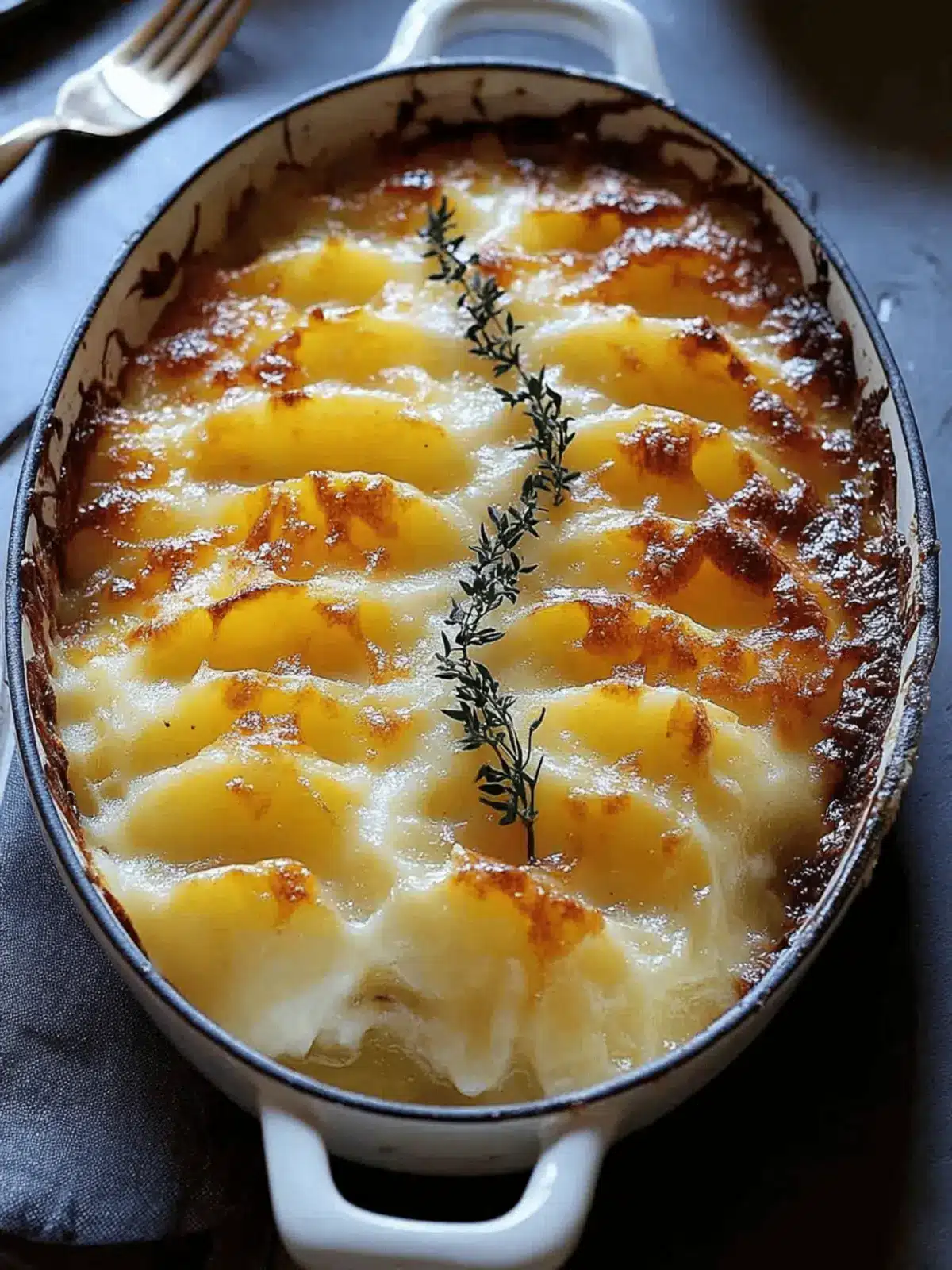 Creamy Cheesy Garlic Potatoes Gratin for Cozy Nights