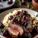 Cherry Balsamic Glazed Pork Tenderloin