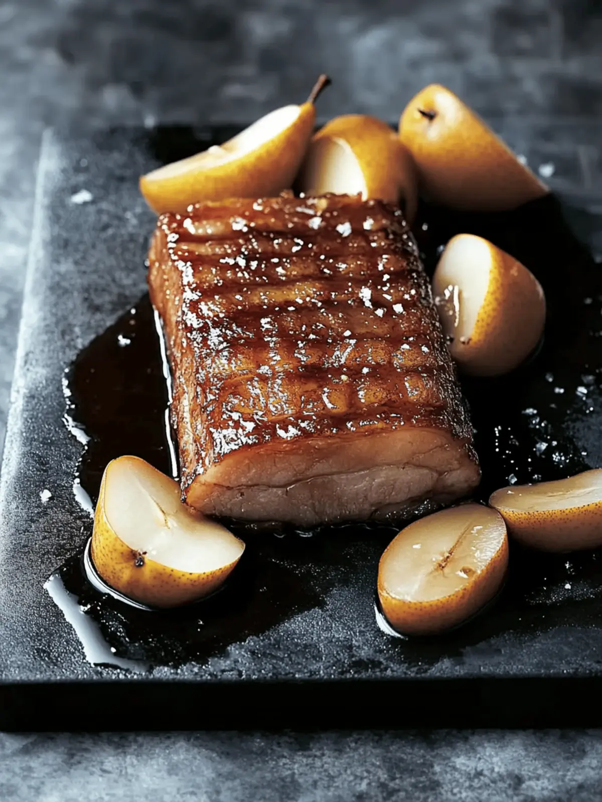 Crispy Pork Belly With Cider Pickled Pears: A Flavor Adventure