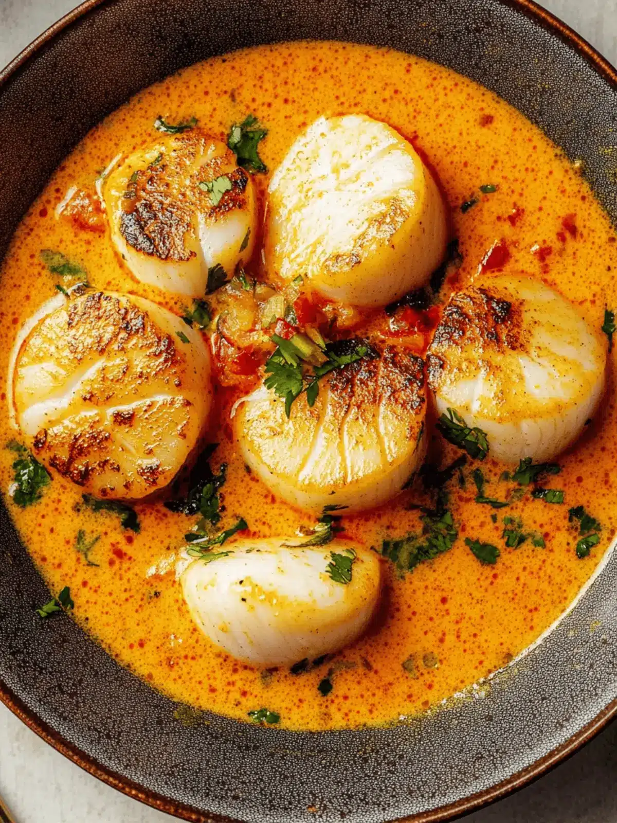 Spicy Coconut Curry Scallops