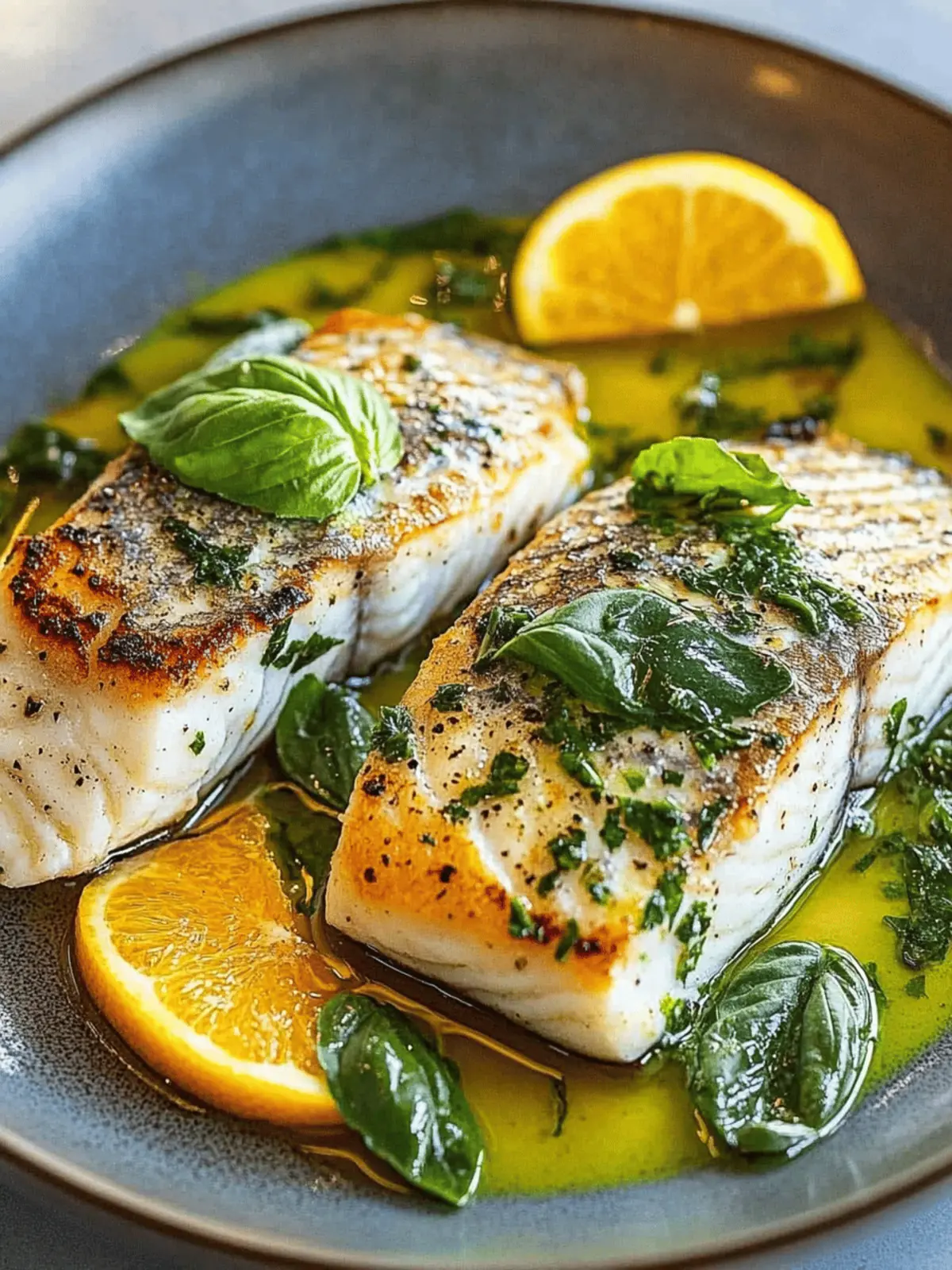 Crispy Barramundi with Citrus Basil Drizzle for a Zesty Feast