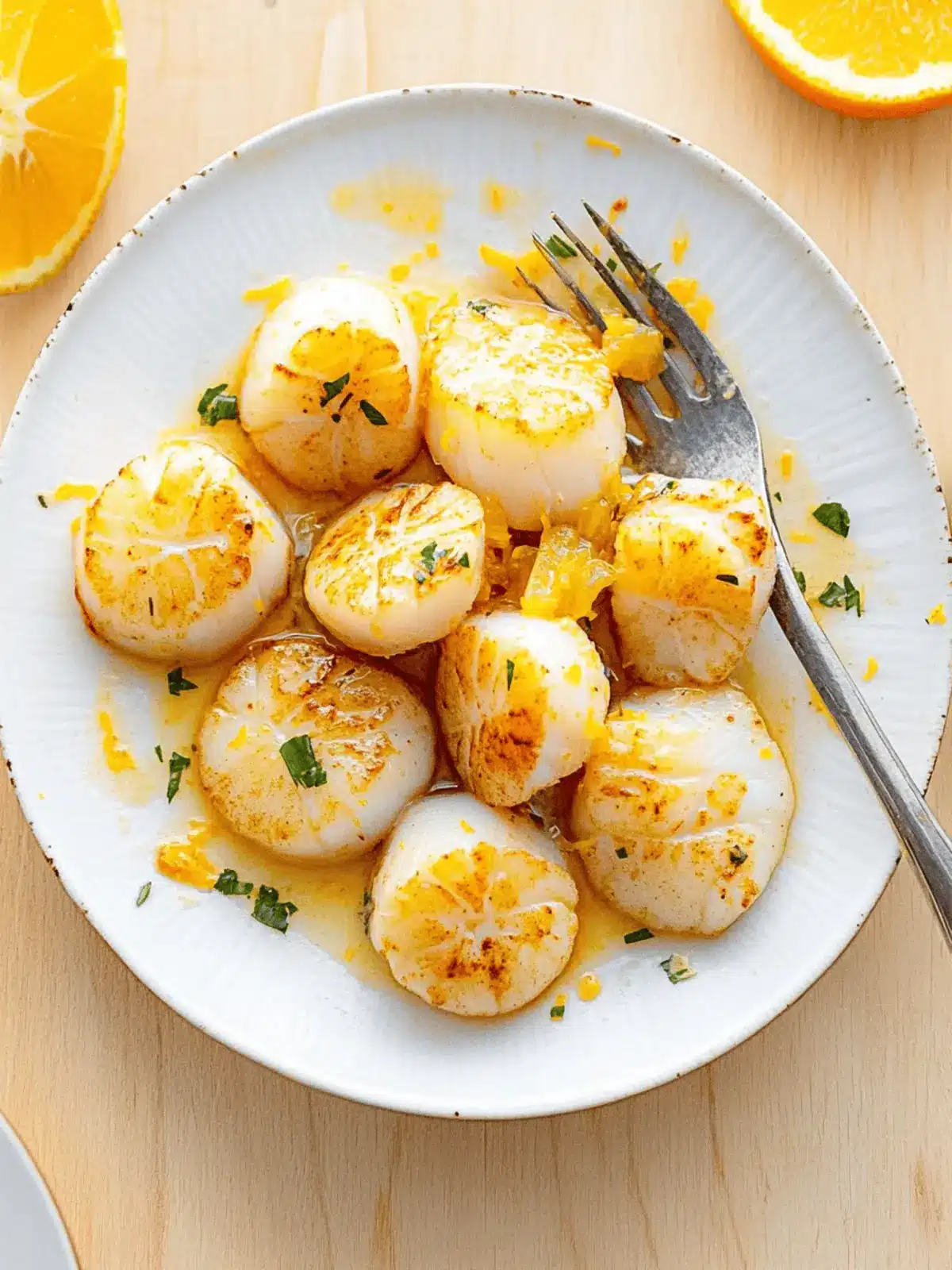 Baked Scallops with Citrus Ginger Sauce