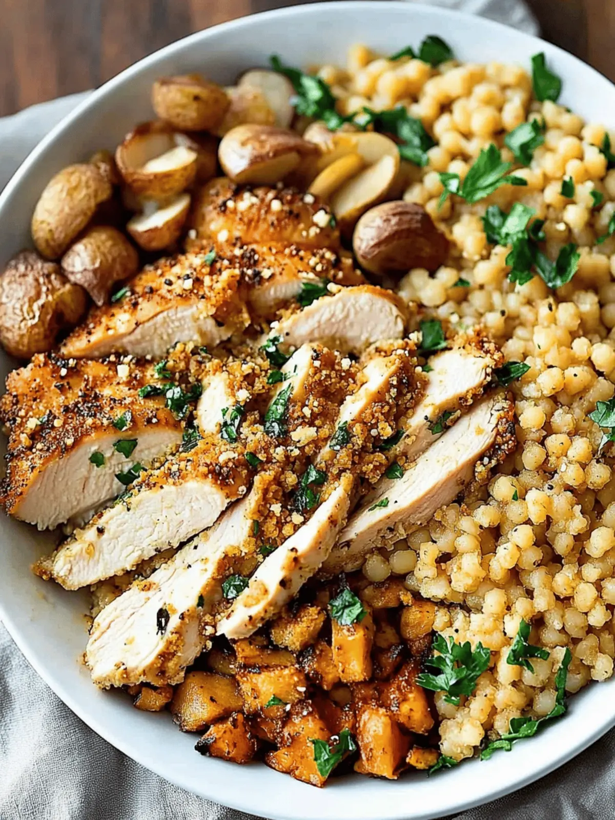 Baked Parmesan Chicken and Couscous