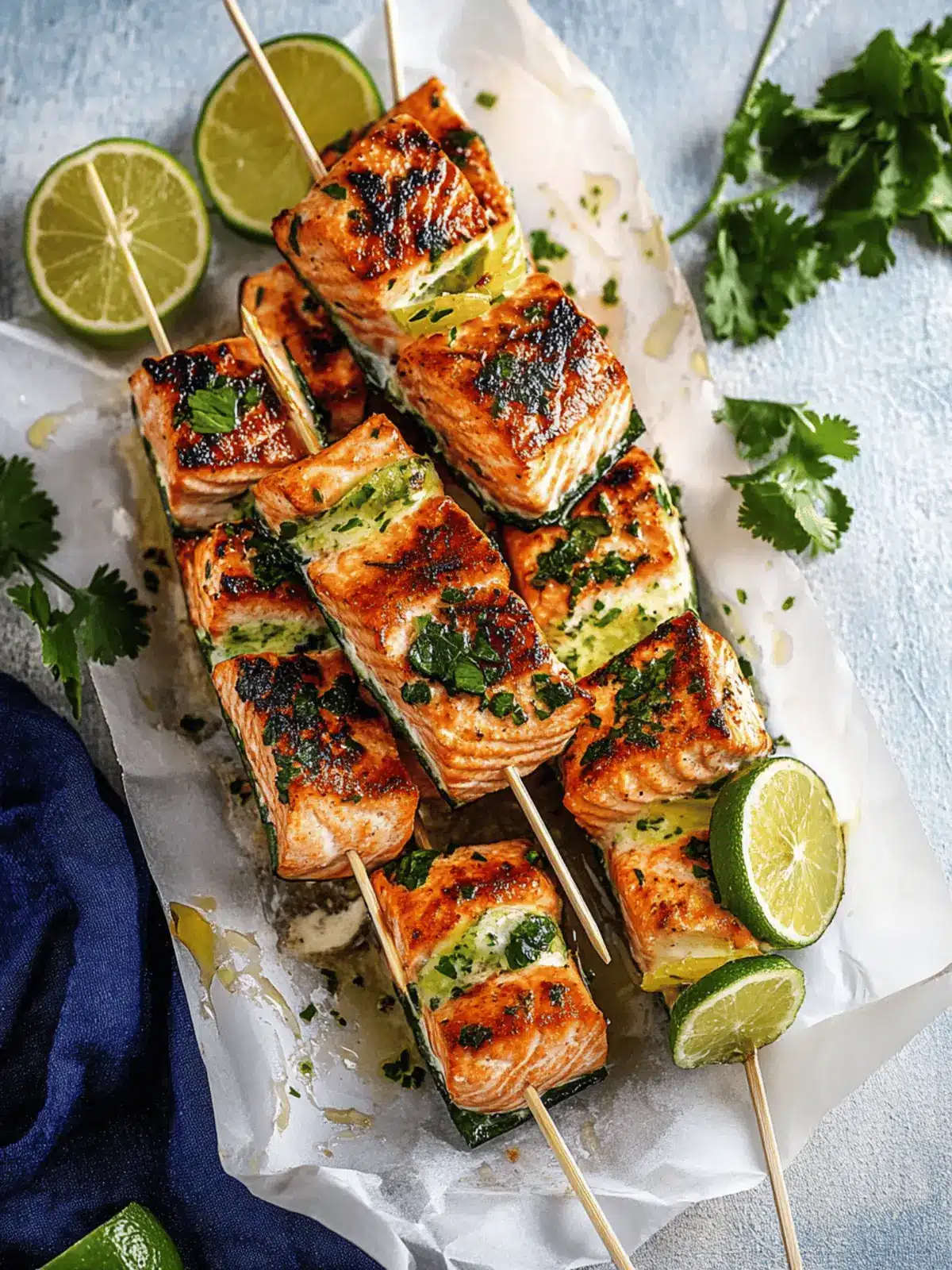 Savory Citrus & Garlic Salmon Skewers in 15 Minutes 2 Citrus & Garlic Salmon Skewers