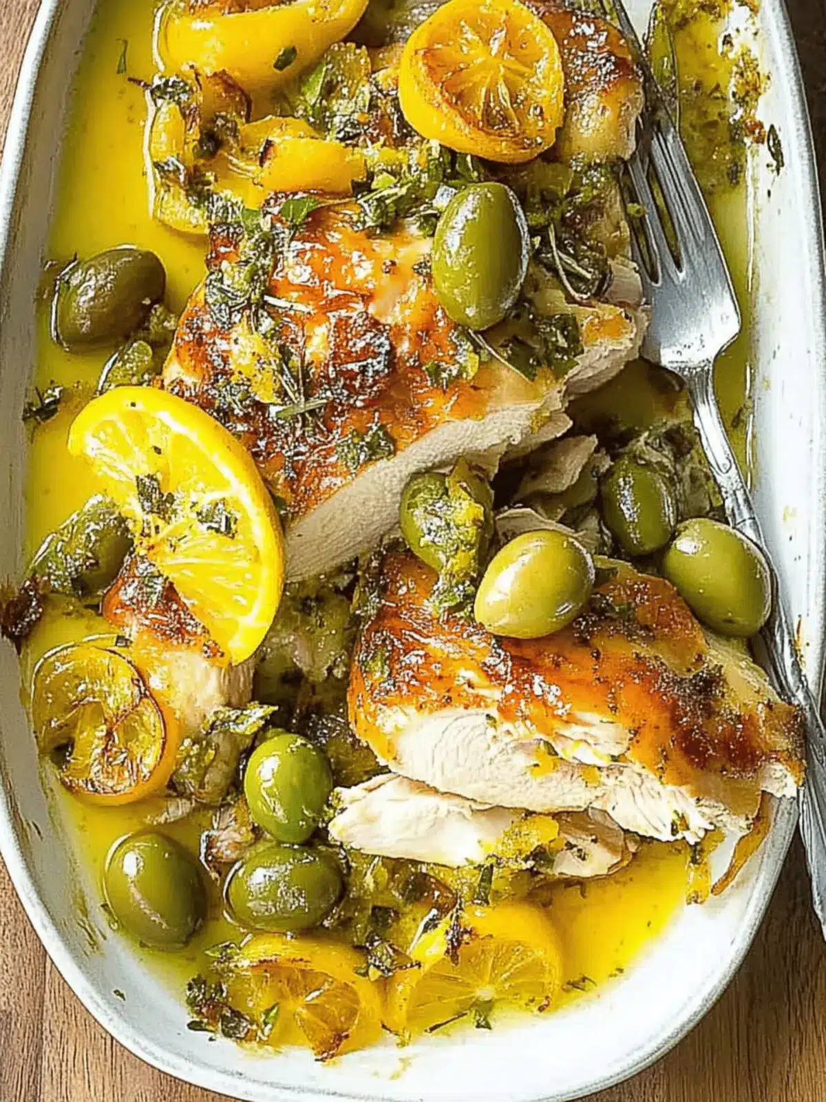 Herb Roasted Chicken with Warm Olives and Citrus Magic