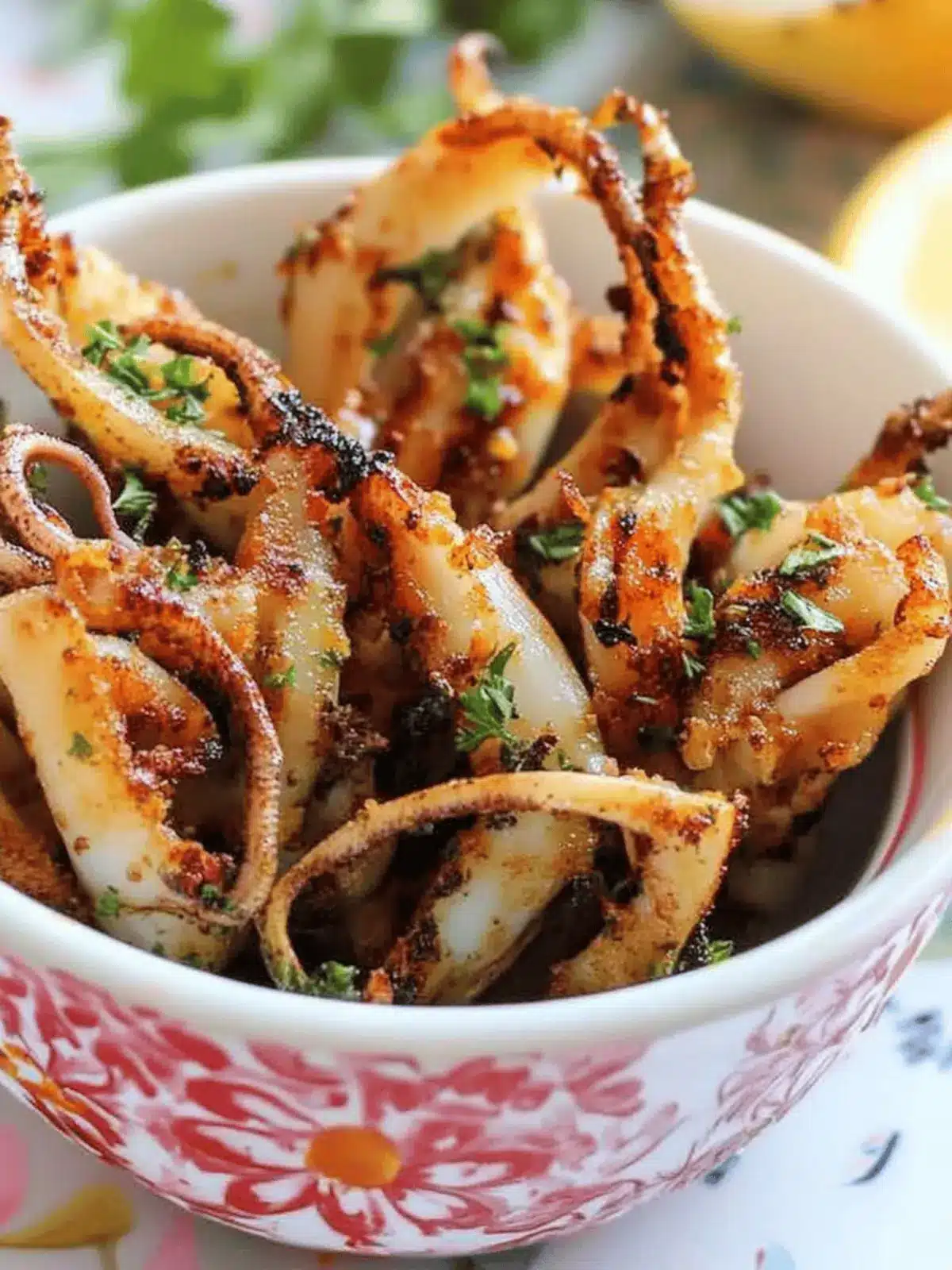 Garlic Parsley Grilled Squid Tapas