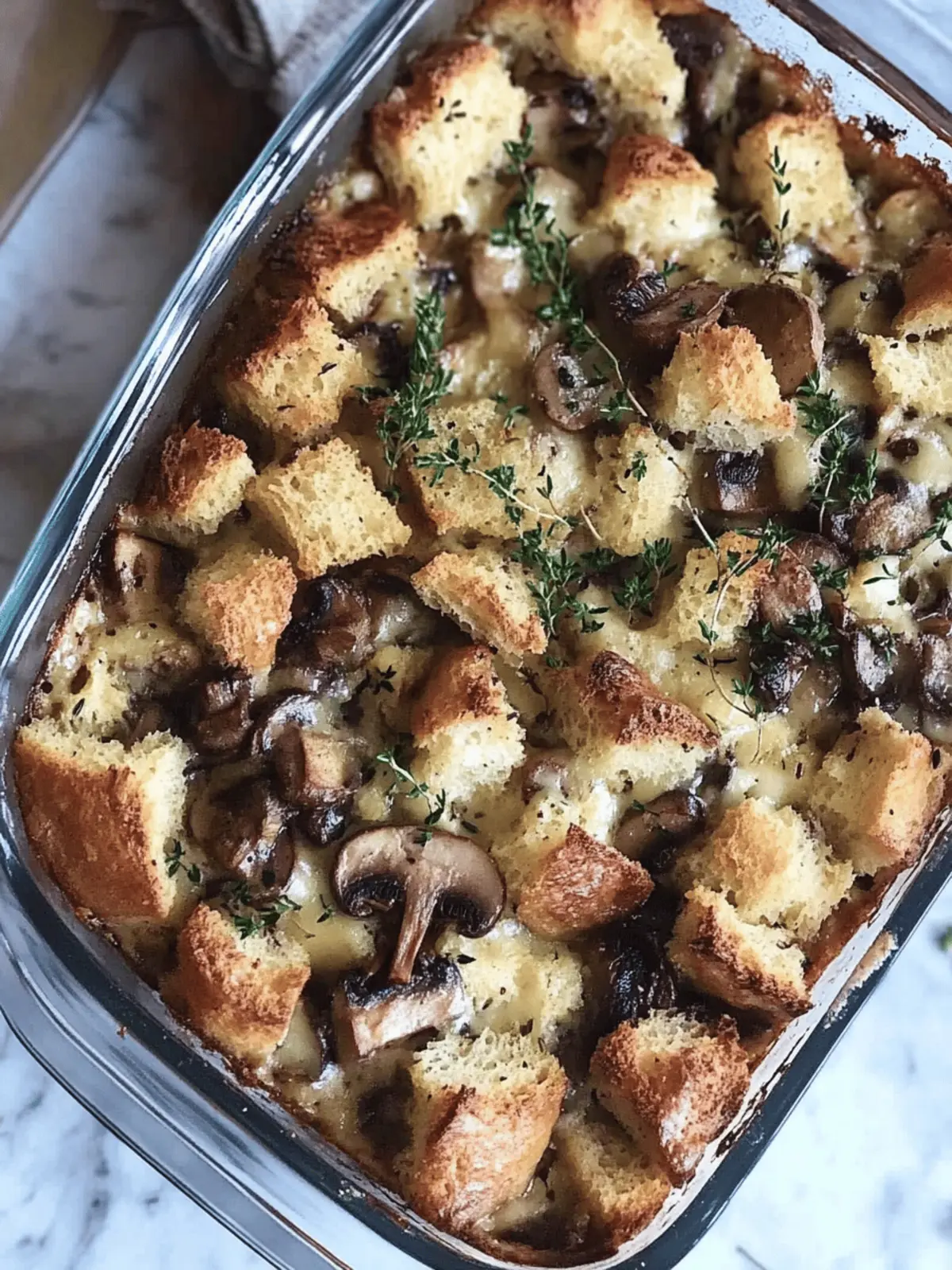 Mushroom and Gruyere Bread Pudding for Cozy Nights In