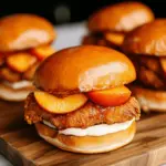 Peach Fried Chicken Sandwich