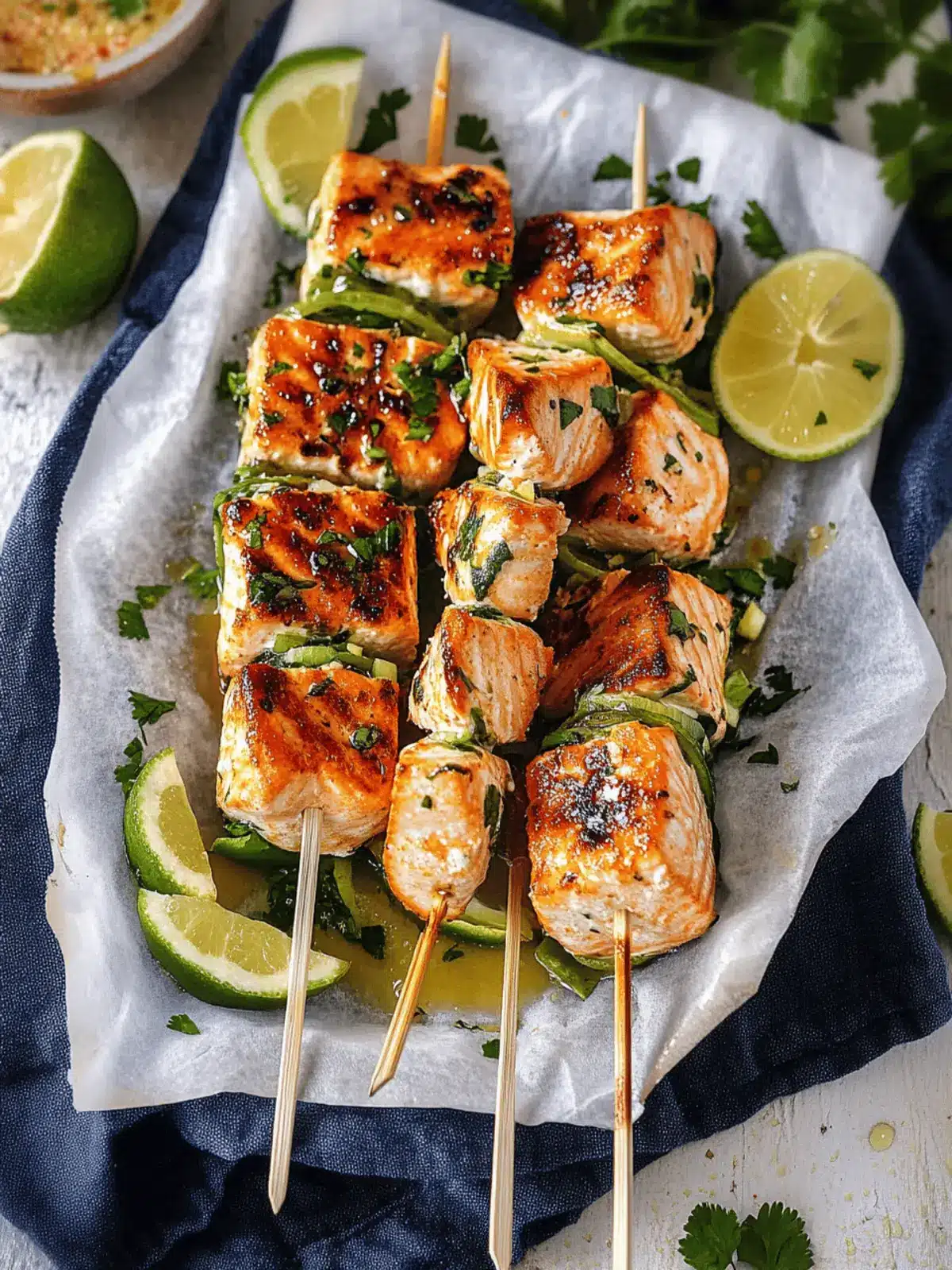 Savory Citrus & Garlic Salmon Skewers in 15 Minutes 4 Citrus & Garlic Salmon Skewers