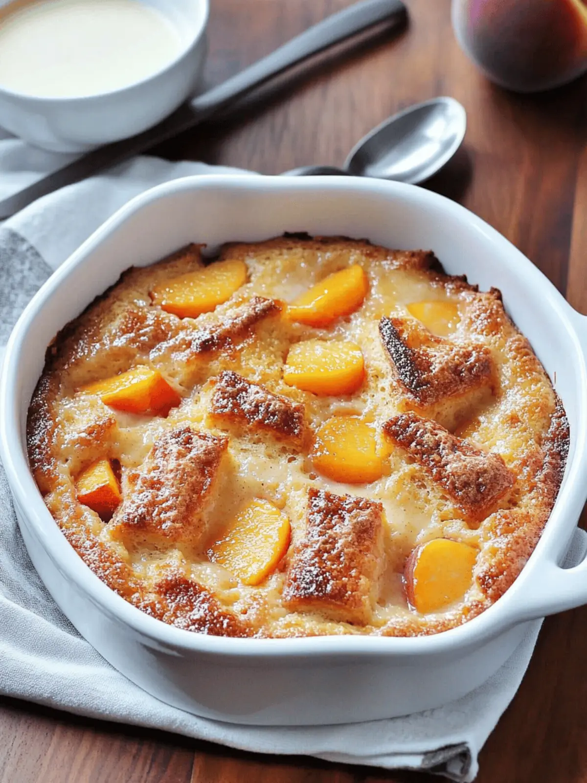 Peach Bread Pudding