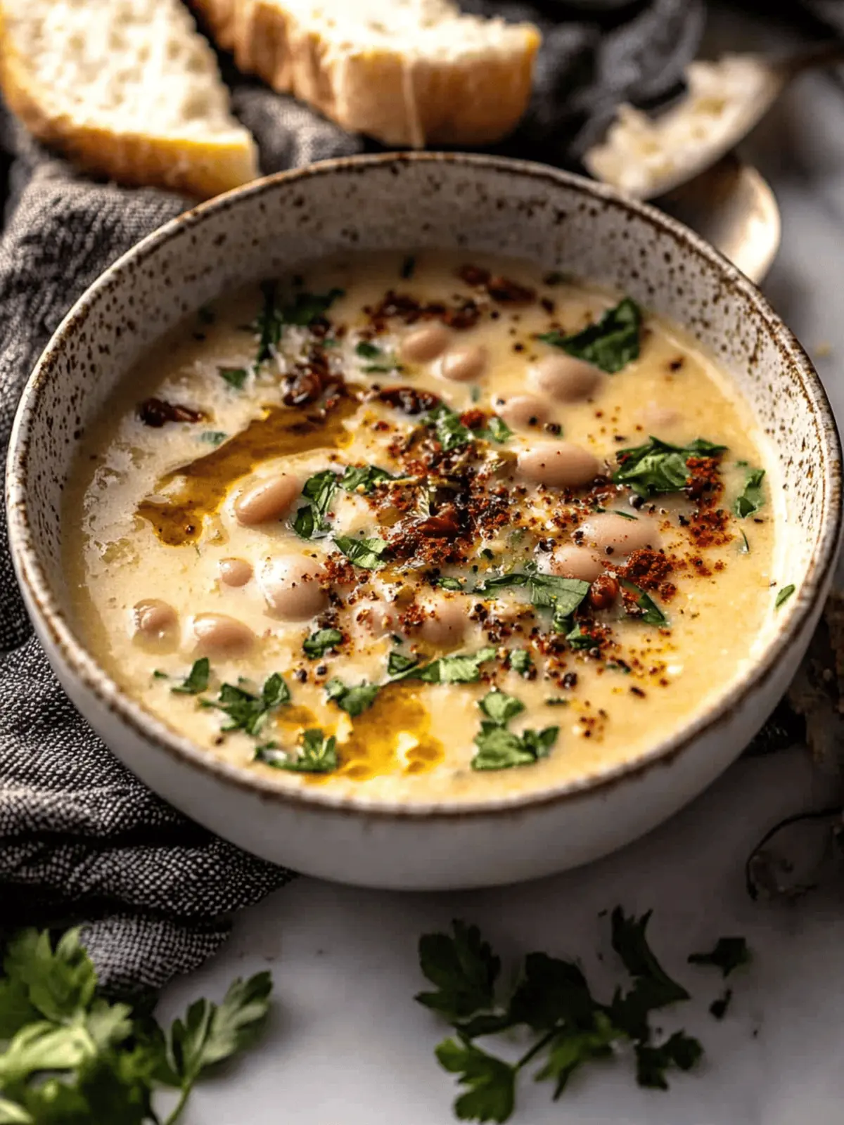 Creamy Tuscan White Bean Lemon Soup for Cozy Nights In