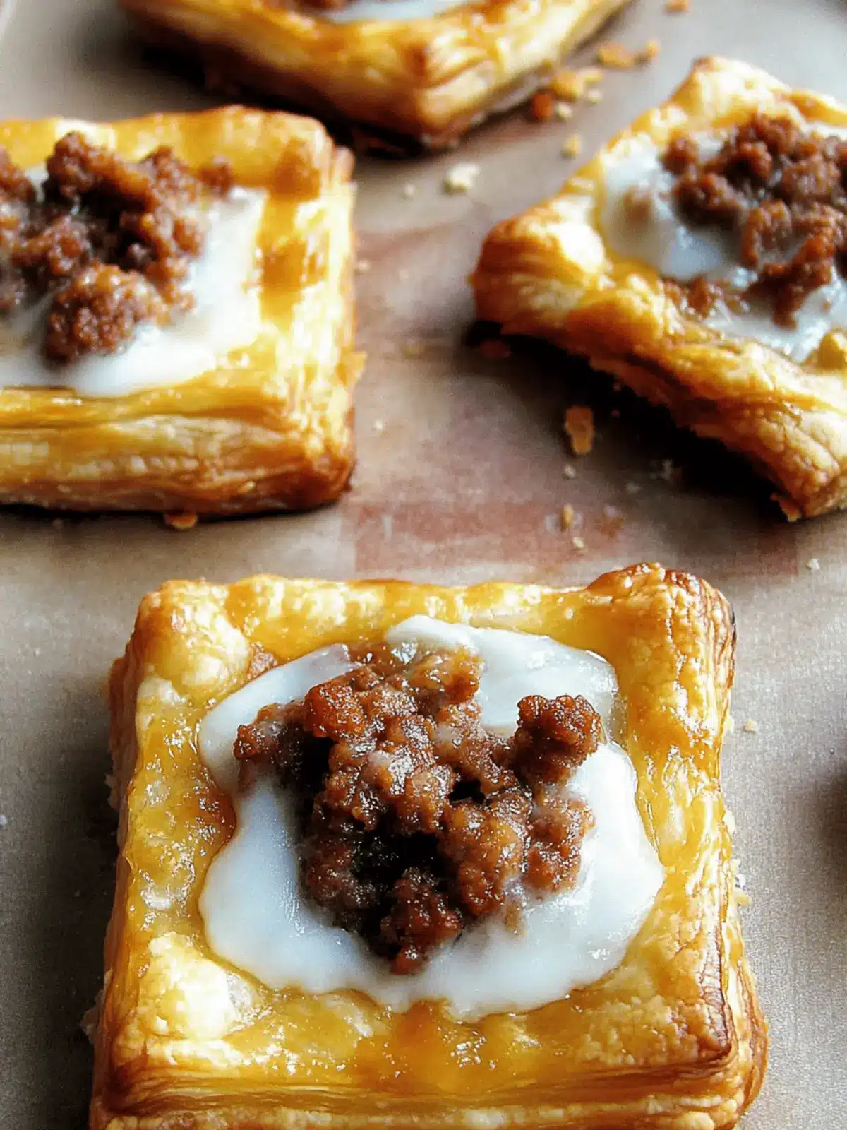 Cheesy Mexican Chorizo Puff Pastry Tarts