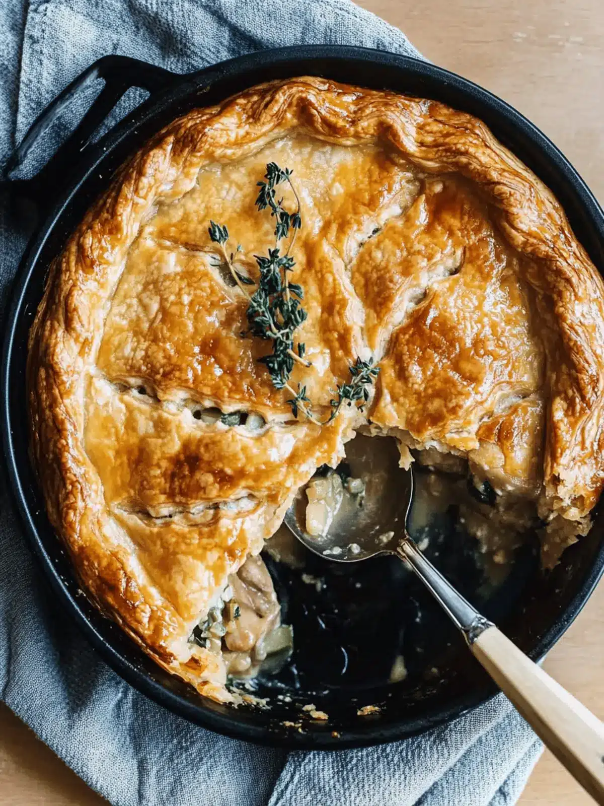 Mushroom and Leek Chicken Pot Pie