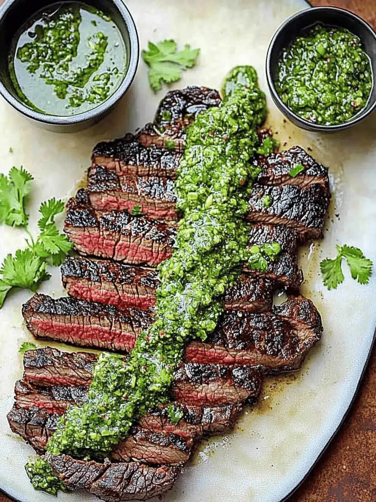 Perfect Skirt Steak Marinade with Chimichurri