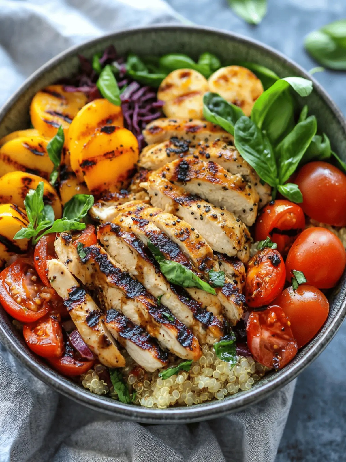Grilled Balsamic Chicken Quinoa Bowl That's Pure Comfort Food