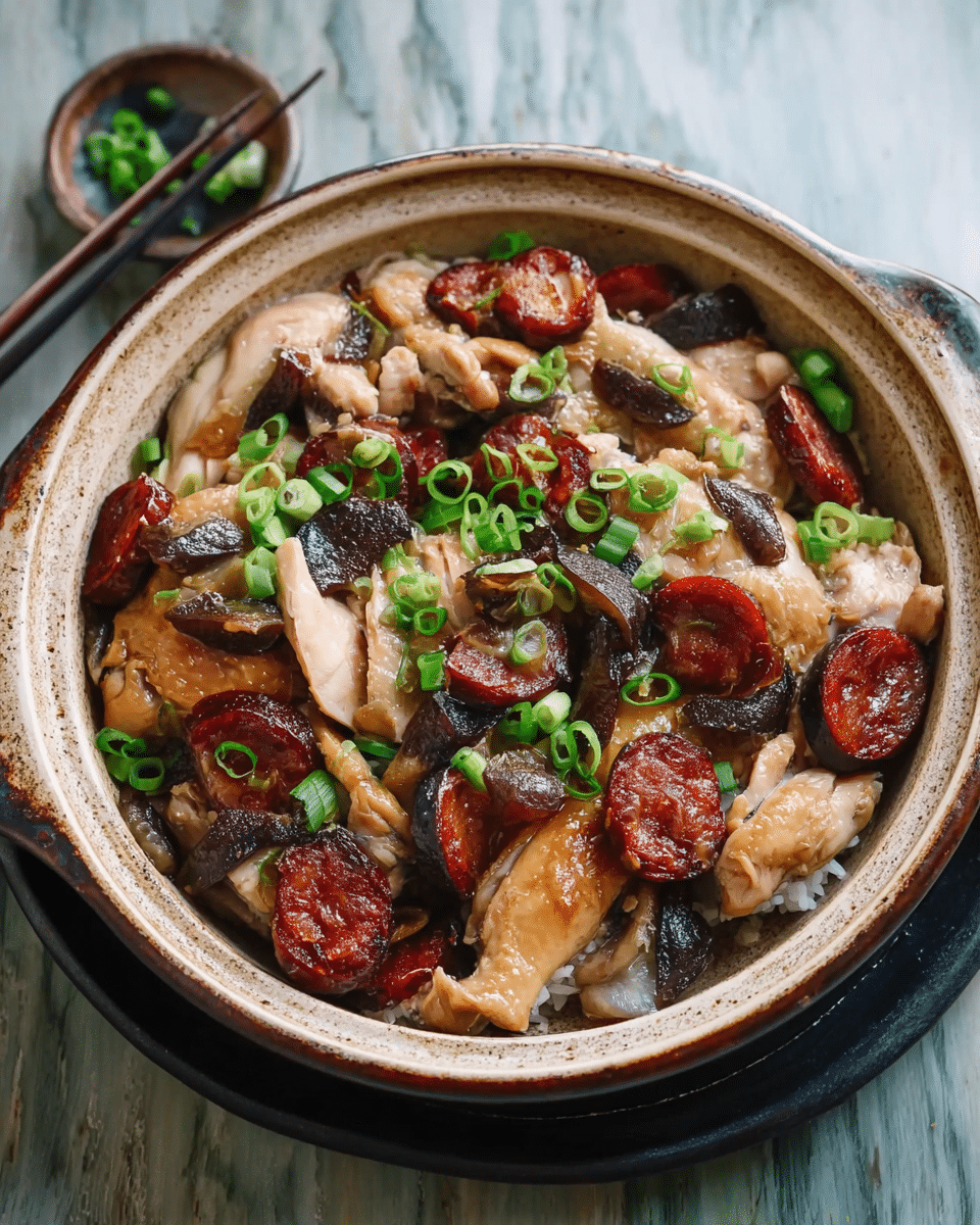 Cantonese Steamed Chicken with Chinese Sausage
