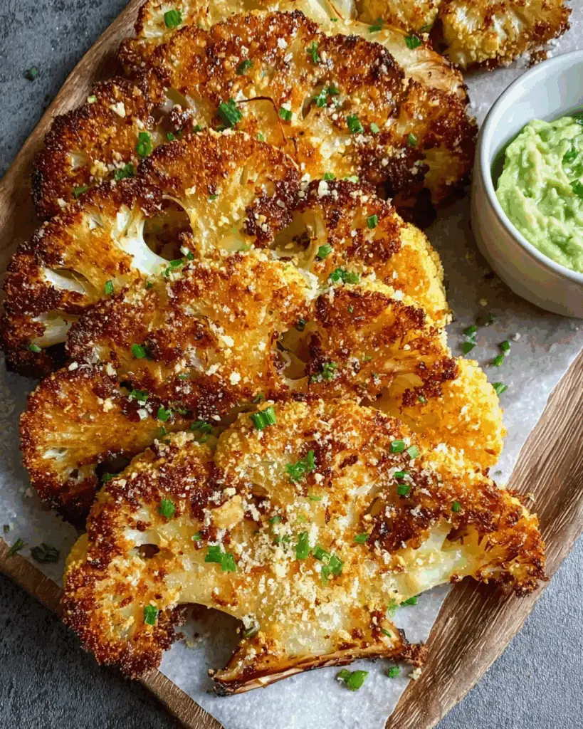 Crispy Parmesan Cauliflower Steaks
