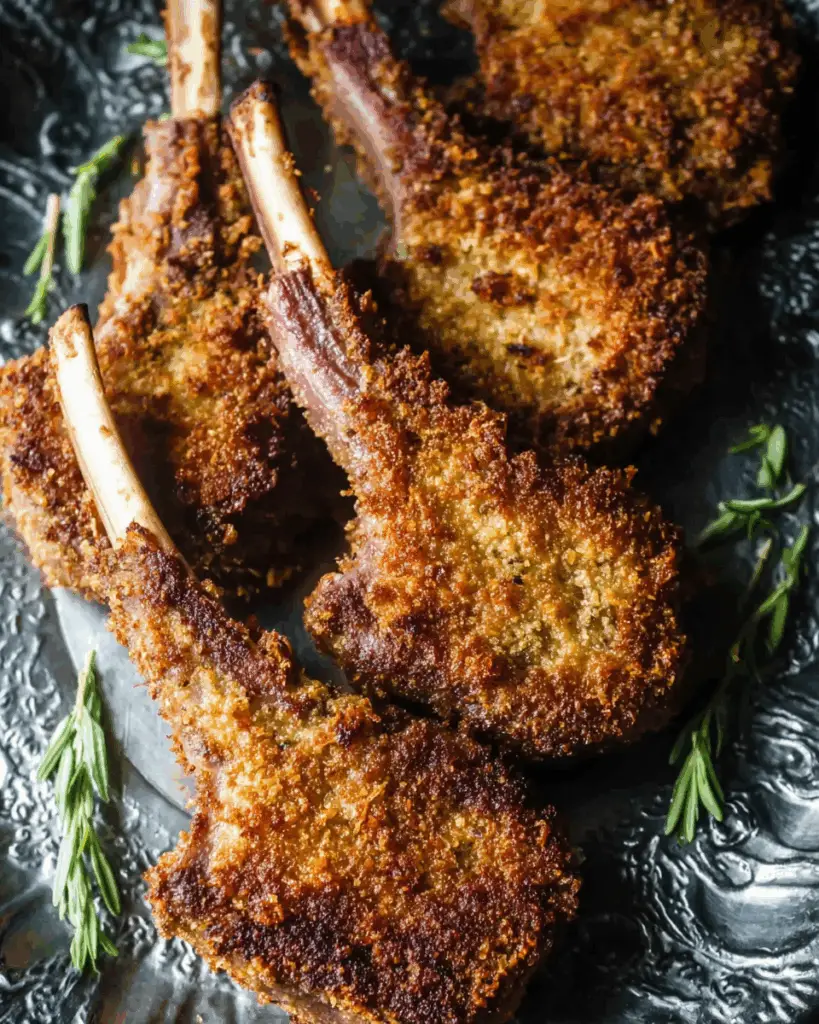 Italian Parmesan Crusted Lamb Chops
