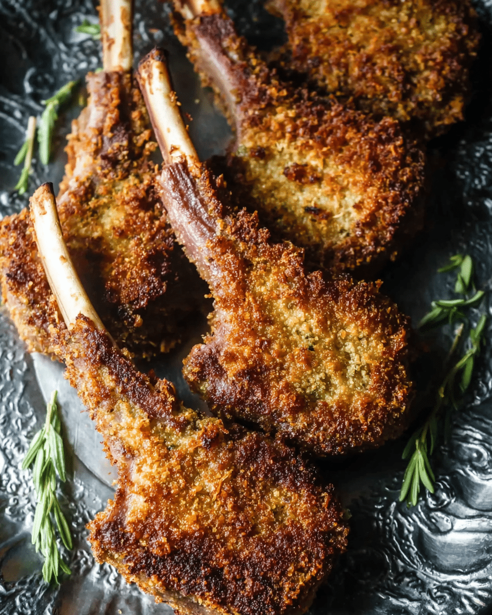 Italian Parmesan Crusted Lamb Chops