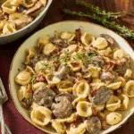 Orecchiette with Mushroom Thyme Sauce