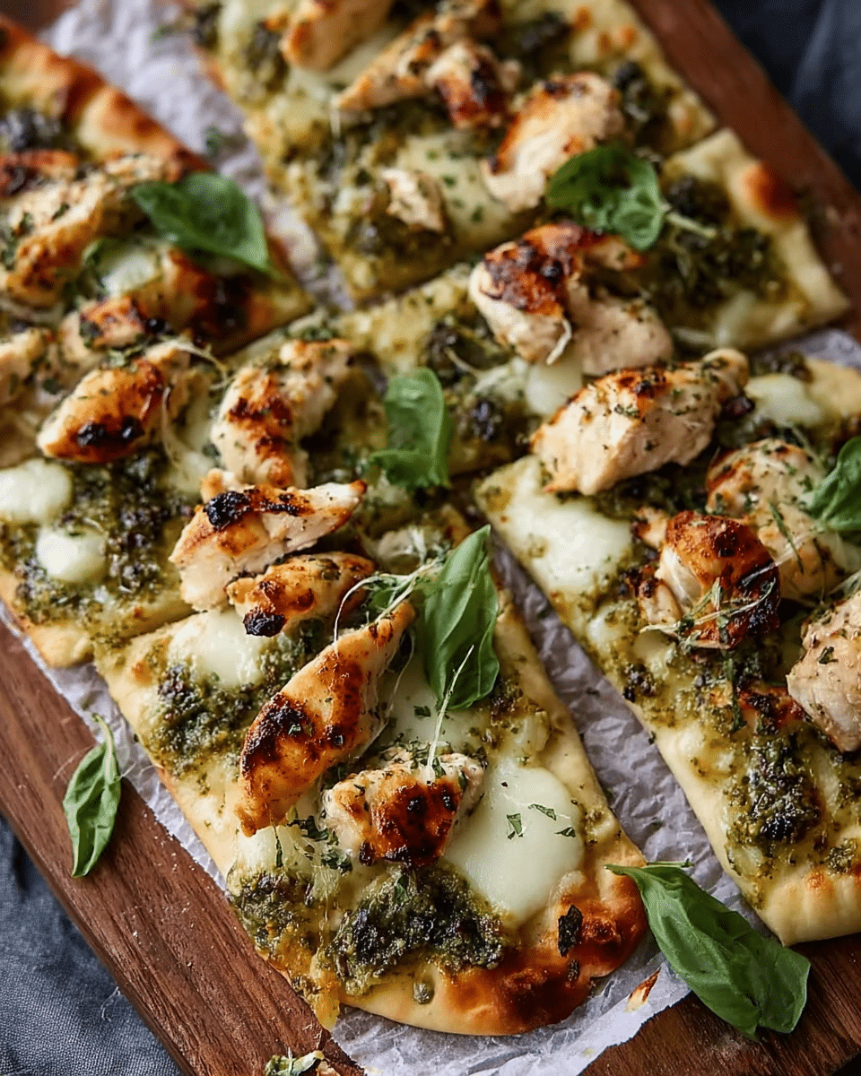 Pesto Chicken Flatbread