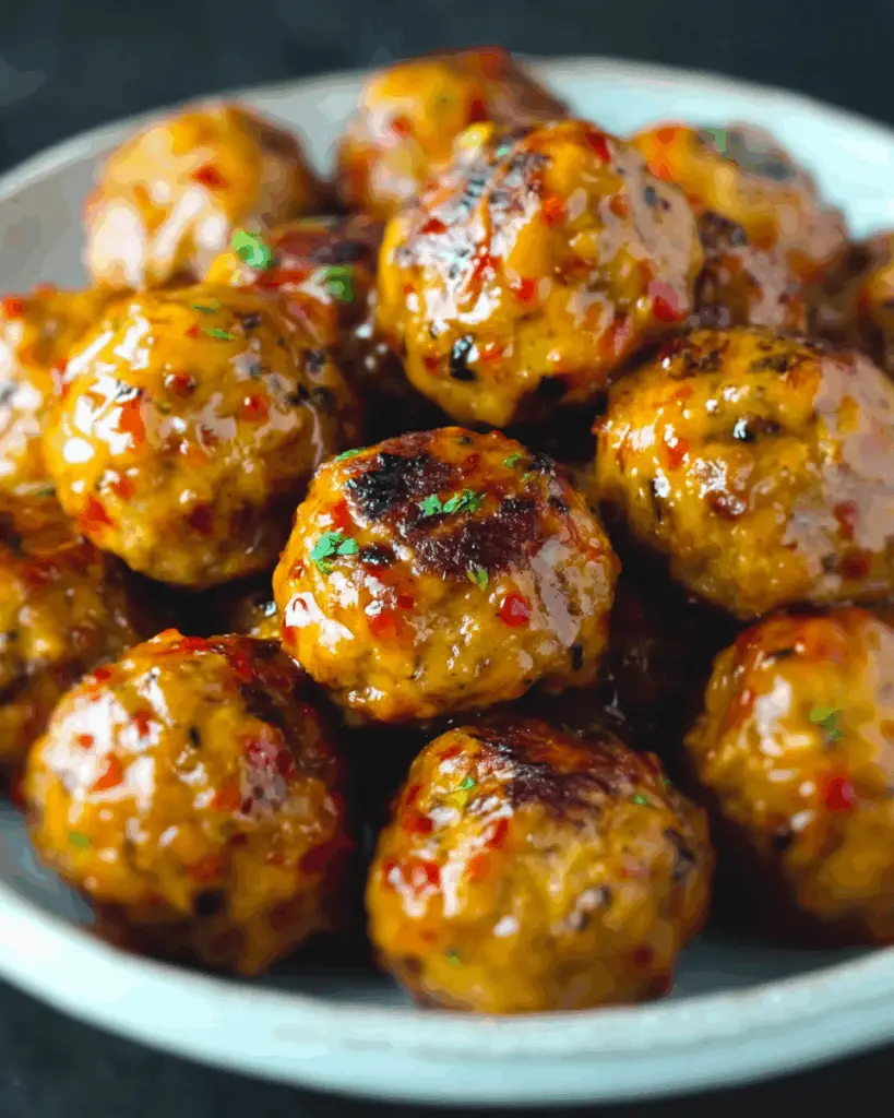 Baked Spicy Chicken Meatballs