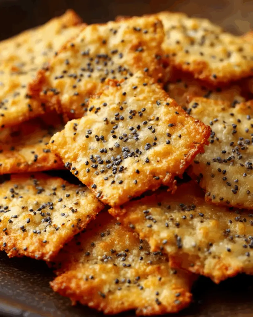 Parmesan-Cheddar Crackers with Poppy Seeds