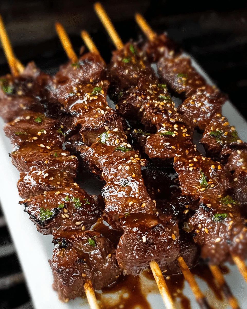 Teriyaki Sesame Beef Skewers