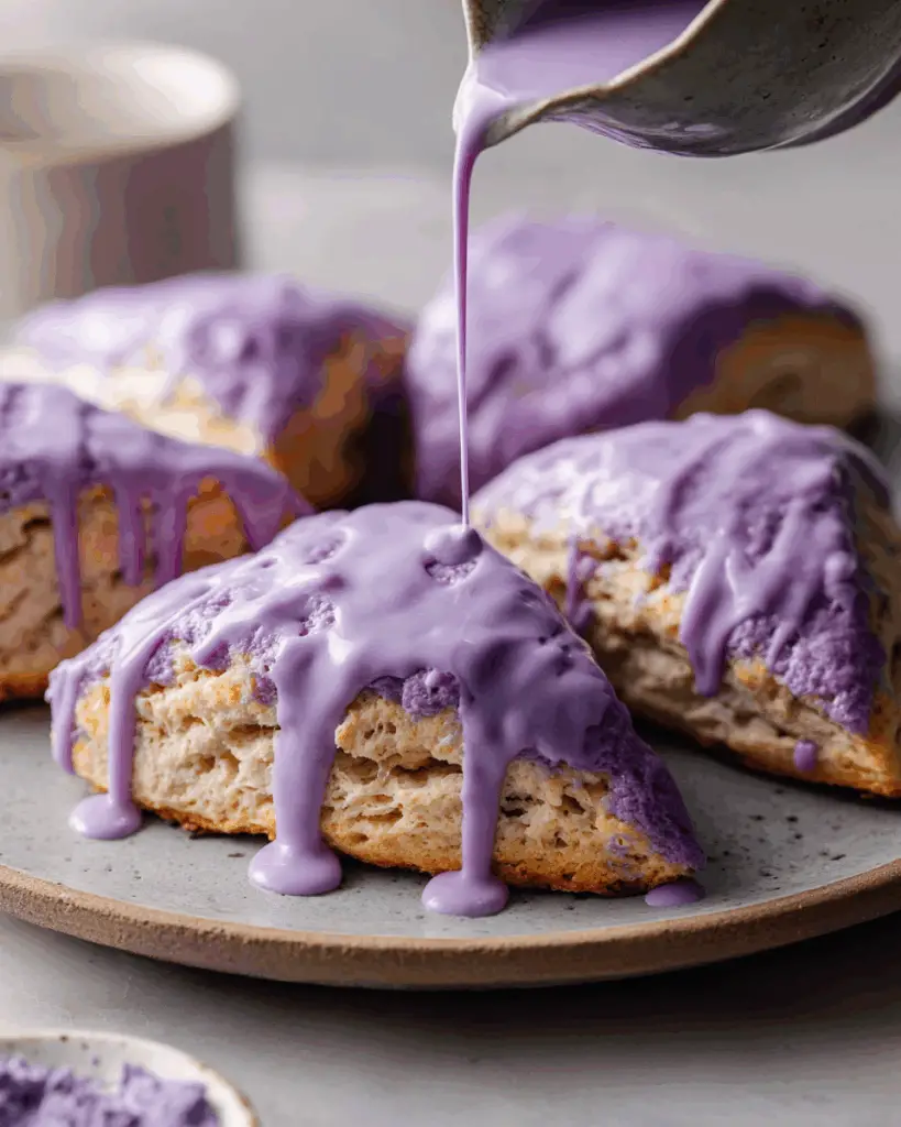 Ube Scones with Ube Glaze