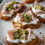 Whipped Ricotta Crostini with Mortadella
