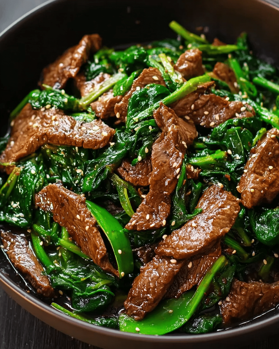 Asian Spinach Beef
