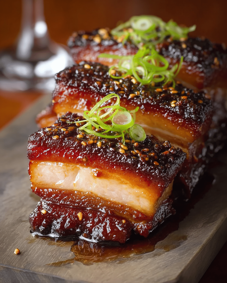 Caramelized Honey Glazed Pork Belly