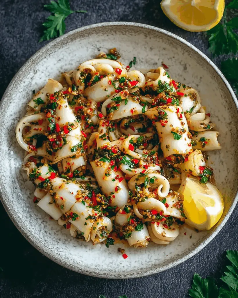 Grilled Garlic Chili Squid