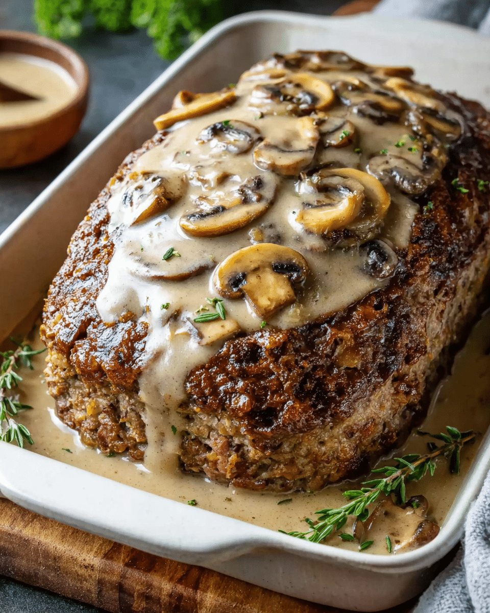 Meatloaf with Mushroom Gravy