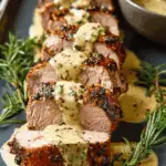 Oven-Baked Pork Tenderloin with Dijon Cream Sauce