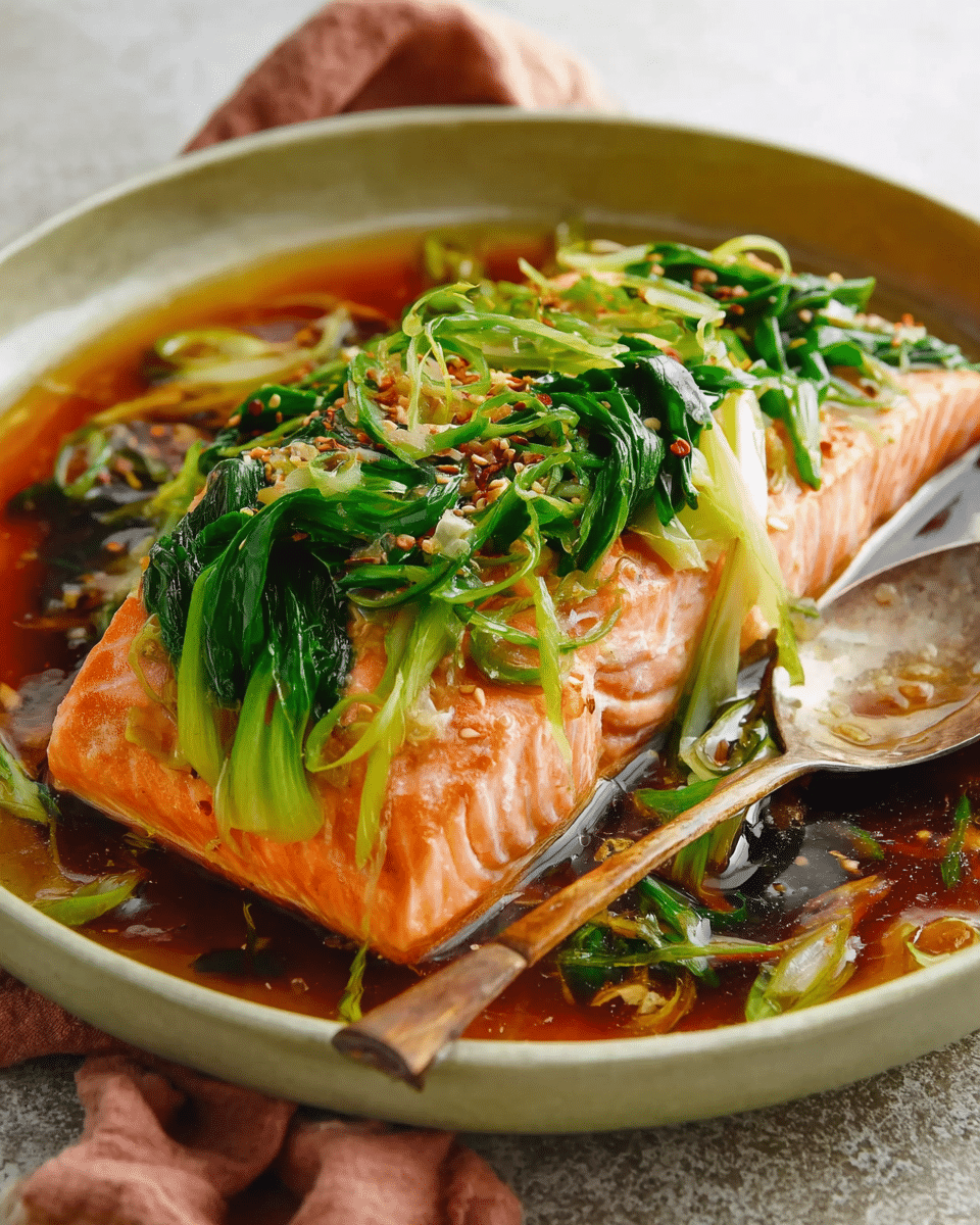 Steamed Salmon, Shanghai-Style