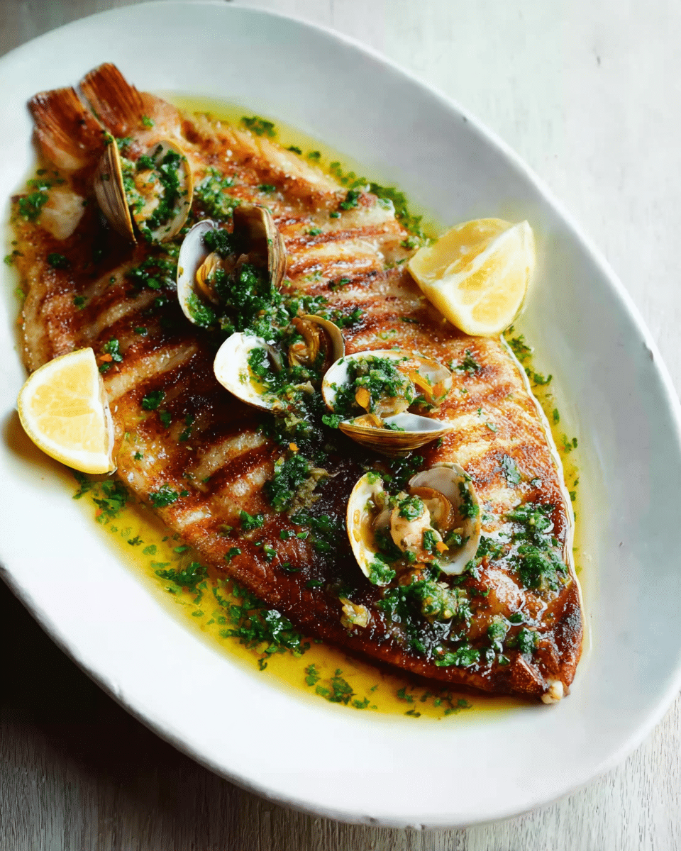 Lemon Sole on the Bone with Parsley and Clam Butter