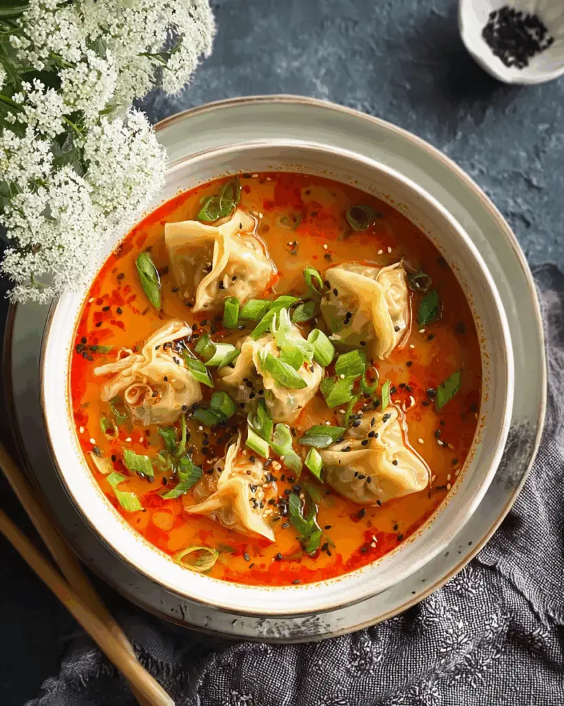 Wonton Soup with Spicy Broth