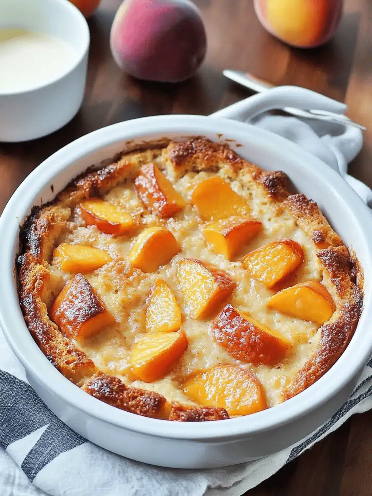 Peach Bread Pudding