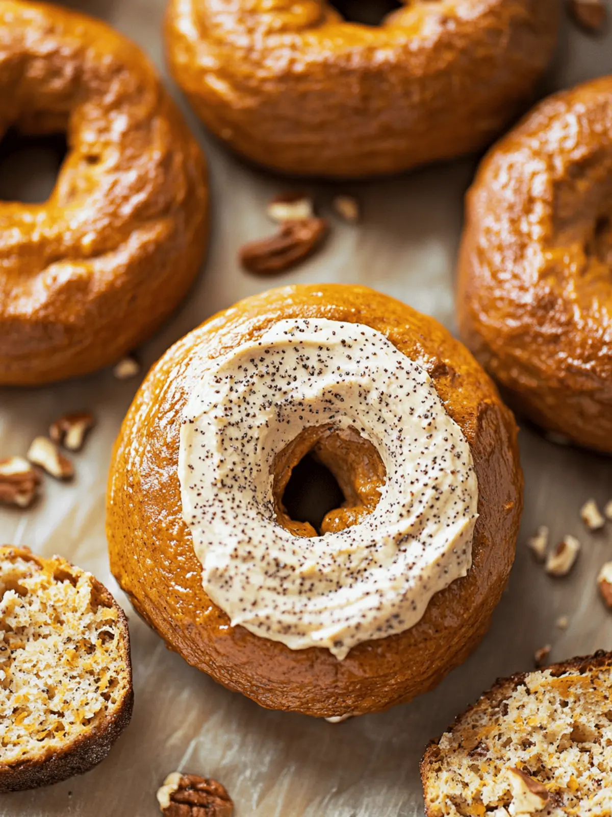Homemade Pumpkin Bagels