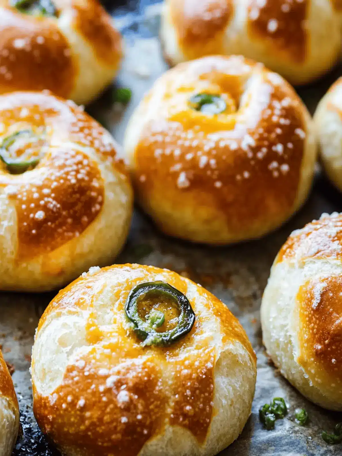 Jalapeno Popper Stuffed Pretzel Rolls