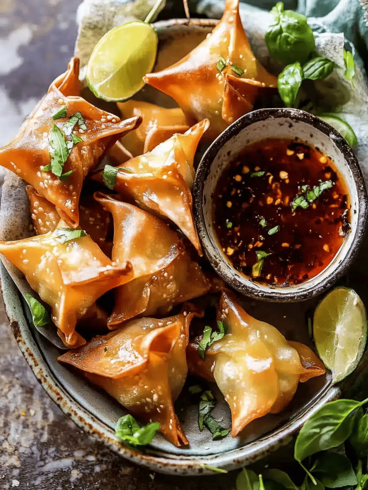 Cheese Rangoons with Sweet Ginger Chili Sauce